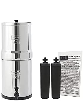Berkey BT2X2-BB Système de filtre à eau en acier inoxydable avec 2 éléments filtres noirs, 1.5gal Fiche Technique et Prix au Maroc