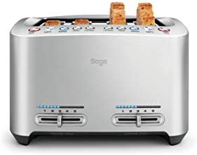 SAGE STA845 the Smart Toast, Grille-pain motorisé 4 tranches, fentes larges, touches préprogrammées, Acier inoxydable brossé Fiche Technique et Prix au Maroc