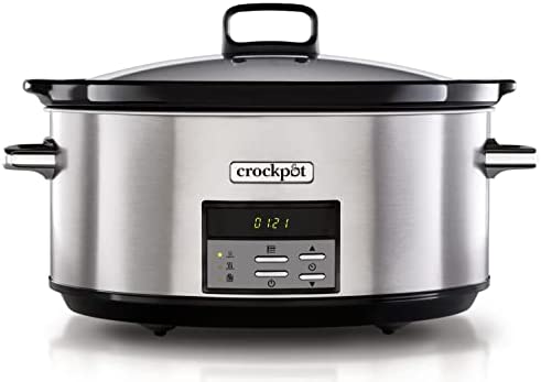 Crockpot Mijoteuse numérique avec cocotte compatible four | 7,5 l (10 personnes ou plus) | Compatible lave-vaisselle | Acier inoxydable [CSC063X] Fiche Technique et Prix au Maroc