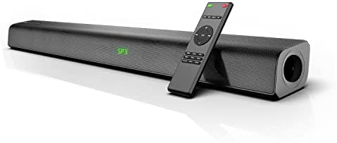 Barre de son, barre de son TV 120 W avec caisson de basses intégré, HDMI-ARC, basses réglables, 6 modes EQ et son surrond, haut-parleur Bluetooth pour 4K et Smart TV, câble optique inclus, Noir Fiche Technique et Prix au Maroc