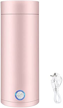 Jooheli Bouilloire Électrique, 400ML Bouilloire Électrique Voyage, 3 en 1 Mini Bouilloire et Mini Thermos, Bouilloire en Acier Inoxydable 300W pour Thé, Lait, Café, Arrêt automatique (Rose) Fiche Technique et Prix au Maroc