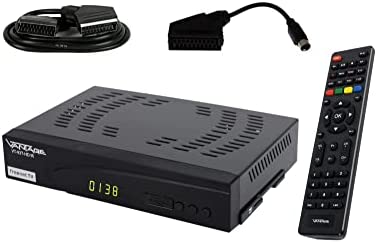 Vantage VT-93 Récepteur DVB-T2 avec TV Freenet 3 Mois (émetteur privé en HD), PVR Ready, Digital, Full HD 1080p, HDMI, Lecteur multimédia, USB 2.0, 12 V, Adaptateur SCART 1,5 m Fiche Technique et Prix au Maroc