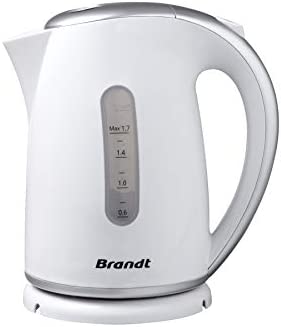 Brandt BO1705S - Bouilloire Électrique - 1,7L - 2200W - Socle Rotatif à 360° avec Range Rordon - Filtre Anti-Calcaire - Indicateur Niveau d'Eau - Blanche et Argent Fiche Technique et Prix au Maroc