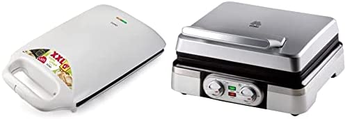 Domo DO 9064 C Croque Famille XXL & DO9149W Gaufrier, 1400 W, Argenté/Noir/Métallique Fiche Technique et Prix au Maroc