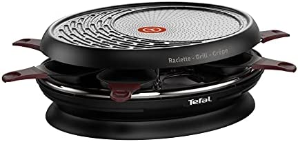 Raclette Tefal 8 coupelles RE320012 1050 W Noir Fiche Technique et Prix au Maroc
