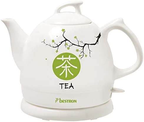 Bestron Bouilloire électrique au design asiatique, Asia Lounge, 0,8 Litre, 1800 W, Céramique, Blanche Fiche Technique et Prix au Maroc