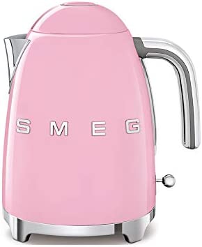 Smeg KLF03PKEU Bouilloire électrique, Métal, 1.7 liters, Rose Fiche Technique et Prix au Maroc