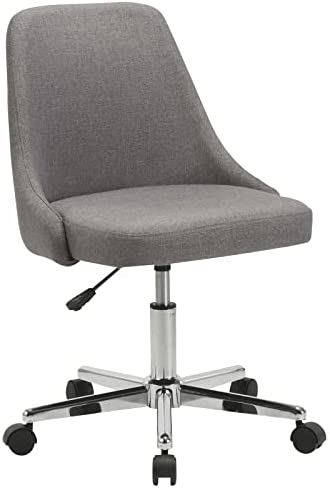 BASETBL Chaises de Bureau Chaise de Travail Réglable en Hauteur, Pivotant à 360°, Chaise Grise Rembourrée, Chaise d'Ordinateur à roulettes, Fauteuil de Bureau Ergonomique Fiche Technique et Prix au Maroc