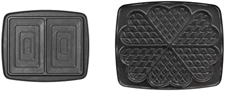 LAGRANGE 030423 Jeux de plaques antiadhésives, Noir & Jeu de plaque de Cœur avec Revêtement pour Gaufrier Super 2 Noir Fiche Technique et Prix au Maroc