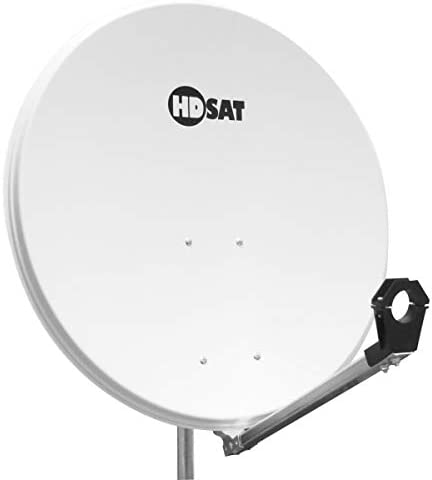 HDSAT Parabole Satellite Acier Blanche 80cm avec Support LNB en Acier Galvanisé idéal Astra EUTELSAT Fiche Technique et Prix au Maroc