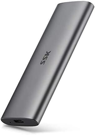 SSK SSD Externe Portable 1 to, USB3.1 Gen2 Gen6Gbps Disque SSD Externe Ultra-Rapide USB-C Mini SSD Externe avec Transfert de données de 550 Mo/s pour Ordinateur Portable, téléphones Type C Fiche Technique et Prix au Maroc