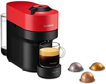 Krups Nespresso, Machine à Café, Cafetière à Capsules, 4 Tailles de Tasses, Expresso, Café Long, Large Choix de Boissons, Compact, Vertuo Pop, Rouge Piment YY4888FD Fiche Technique et Prix au Maroc