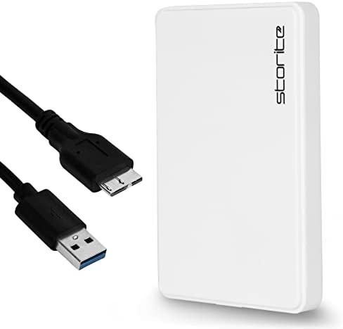 Storite Disque Dur Externe 250 Go HDD USB3.0 Extension de Stockage de Sauvegarde de Données Ultra-rapide - Disque Dur Portable Compatible pour Mac, Ordinateur Portable, PC, Xbox, Xbox One, PS4 (Blanc) Fiche Technique et Prix au Maroc