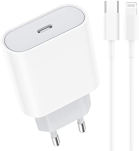 Sakahyro 20W USB C Rapide Chargeur avec 2M Cable for iPhone 14/14 Pro/ 14 Pro Max/ 14 Plus/ 13/12/ 11/ SE/X/XS/XR, AirPods, USBC Prise Mural Type C Secteur Adaptateur Alimentation Fiche Technique et Prix au Maroc
