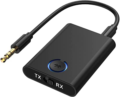 Adaptateur Bluetooth 5.0 Transmetteur, Bluetooth Émetteur et Récepteur 2-en-1 Sortie Stéréo 3.5mm, Adaptateur Bluetooth Audio aptX Double Appairage pour Casque TV,PC,Système Stéréo de Voiture/Maiso Fiche Technique et Prix au Maroc