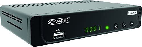 SCHWAIGER -662252- Récepteur DVB-T2 Full HD | FTA Freenet TV Antenne | terrestre | Digital | Récepteur | HDMI | Scart | USB | LAN | Mediaplayer | Dolby Surround | IRDETO | 1080p Fiche Technique et Prix au Maroc