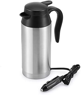 Bouilloire Électrique, Bouilloire électrique pour Voiture en Acier Inoxydable portatif de 650 ML 12V avec Une Tasse de Chauffage pour Voiture en Caoutchouc scellée pour Eau Chaude Café Fiche Technique et Prix au Maroc