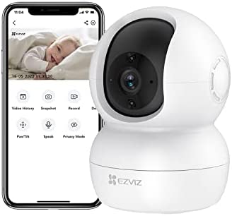 EZVIZ Caméra Surveillance WiFi Intérieure 360°, FHD 1080P, Camera WiFi 2.4Ghz, Vision Nocturne, Détection de Mouvement Suivi Intelligent, Audio Bidirectionnel, Compatible avec Alexa pour Bébé/Animaux Fiche Technique et Prix au Maroc