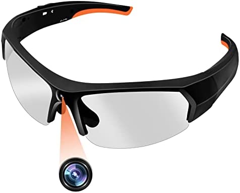 LXMIMI Camera Lunettes, 1080P HD Lunettes avec Caméra, Objectif Polarisé Mémoire Intégrée de 32 Go Lunettes Camera Sport Prise en Charge de L'enregistrement Vidéo et de la Prise de Photos Fiche Technique et Prix au Maroc