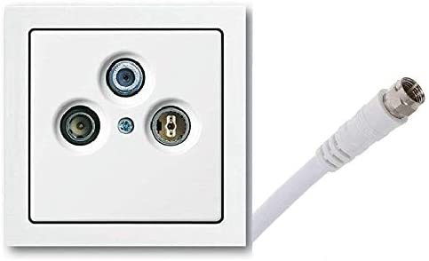 Garantie 5 ans pour ebrom® * * Busch-Jäger Kit complet/Prise d'antenne à Radio/TV/SAT (* *) Triax FS 302 F + 1 Compartiment Cadre et couvercle, tout dans Busch-Jäger Future Linear blanc studio Fiche Technique et Prix au Maroc