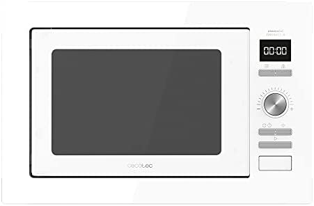 Cecotec Micro-ondes encastrable numérique et tactile GrandHeat 2500 Built-in Touch SteelBlack, 900 W de puissance. 25 L, gril de 1000 W, 8 fonctions préréglées, Minuterie (Blanc) Fiche Technique et Prix au Maroc