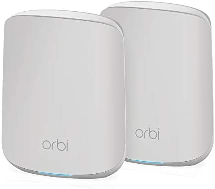 NETGEAR Système WiFi 6 Mesh Orbi (RBK352), Lot de 2, Routeur WiFi 6 AX1800, WiFi nouvelle génération, WiFi jusqu'à 1.8 Gbit/s, Couverture WiFi Mesh fiable de 200m², compatible toutes boîte internet Fiche Technique et Prix au Maroc