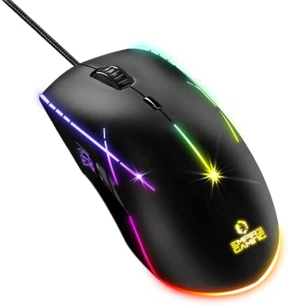 EMPIRE GAMING - X-Blades Souris Gamer Filaire - Ambidextre - Rétroéclairage LED RGB - Ergonomique - 6400 DPI 1000Hz - 7 Boutons Programmables - Logiciel Inclus Fiche Technique et Prix au Maroc