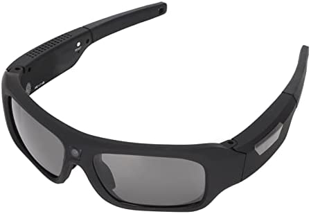 Lunettes de Soleil pour Appareil Photo, Lunettes de Caméra Intelligentes 4K 1080P HD, Lunettes de Soleil de Sport D'enregistrement Photo et Vidéo avec Verres Polarisés, Prise en Charge de la Carte Mém Fiche Technique et Prix au Maroc