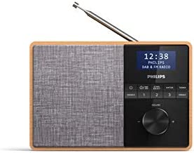 Philips Audio R5505/10 Radio Portable, Radio de Cuisine (Bluetooth, Étui Bois, Radio Dab+, Diaphragme 3 Pouces à Large Bande, Minuteur de Cuisine, Fonctionne sur Réseaux Ou à Piles Fiche Technique et Prix au Maroc
