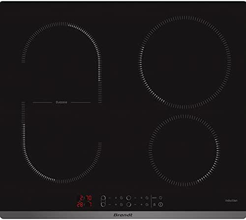 Brandt BPI6427B - Plaques à Induction - Encatrable - 3-4 Foyers dont Duozone - 7200W - Revêtement Verre - Noir - Fabrication française Fiche Technique et Prix au Maroc