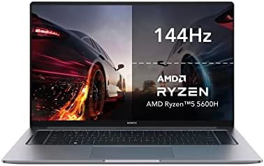 HONOR MagicBook 16 Ordinateur Portable Windows 11 (16,1 Pouces 144 Hz FHD IPS, AMD Ryzen 5 5600H, Capteur D'empreinte Digitale, WiFi 6, RAM 16Go, SSD 512 Go) - Design Premium en Métal, Space Gray Fiche Technique et Prix au Maroc