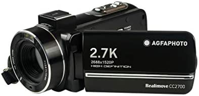 AGFA PHOTO Realimove CC2700 – Caméscope Numérique (2.7K, 24MP, Écran Tactile 3'', Zoom 18X, Télécommande, Batterie Lithium) Noir - Noir - 8 Fiche Technique et Prix au Maroc
