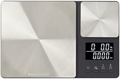 KitchenAid - Balance de Cuisine Numérique à Double Plateforme, Noir, 5000 g et 500 g Fiche Technique et Prix au Maroc