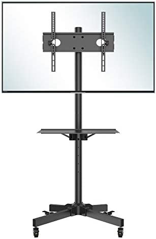 BONTEC Support TV roulettes Chariot Meuble TV pour Ecran de 23-60 Pouces Plasma/LCD/LED, Hauteur Réglable de 800-1500 mm avec Plateau Solide - VESA Max 400x400 mm Fiche Technique et Prix au Maroc