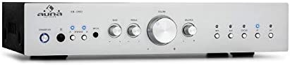 AUNA Amplificateur Audio, Amplificateur HiFi Système Stéréo Recepteur Bluetooth HiFi pour Ampli Stereo, Ampli HiFi Contrôle Basses et Aigus, Univers Hi-FI, Amplificateurs 2 Canaux, Télécommande, AUX Fiche Technique et Prix au Maroc