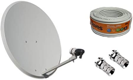 Tecatel Kit d'antenne parabole 60 cm + rouleau de 20 m de tissu + LNB Illusion Fiche Technique et Prix au Maroc