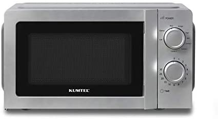 KUMTEL Micro-ondes avec grill/20 L/700 W 6 niveaux de puissance/Plateau tournant en verre (24,5 cm) / 8 niveaux de puissance/décongélation/cavité intérieure facile à nettoyer/design compact, Argenté Fiche Technique et Prix au Maroc