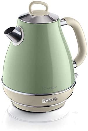 Ariete Vintage 2869 Bouilloire Électrique en Acier Inoxydable, 1,7 L, Arrêt Automatique, 2000 W, pour Eau, Thé et Tisane, Vert Pastel Fiche Technique et Prix au Maroc