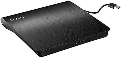 Rodzon Lecteur CD DVD Externe USB 3.0, Graveur CD DVD Externe CD/DVD /-RW/ROM Transmission à Grande Windows 10/8 / 7 / XP/Vista/Linux/Mac OS Fiche Technique et Prix au Maroc