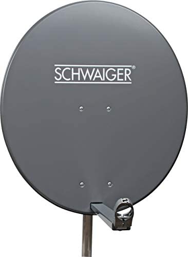 SCHWAIGER -197- Antenne parabolique | 80 cm | Antenne Satellite | avec Bras Support LNB et Support de mât | Guide-câble intégré | Antenne parabolique en Acier | 75 x 85 cm| Anthracite Fiche Technique et Prix au Maroc