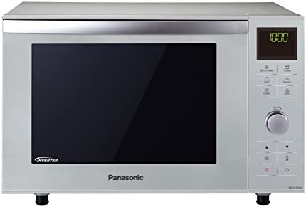 Panasonic Four Micro-ondes Combiné Compact NN-DF385MEPG 23L, Micro-ondes Inverter 1000 W, Gril à Quartz 1000 W, Chaleur tournante 100-220°C, Plateau fixe, 16 Programmes automatiques, Gris Fiche Technique et Prix au Maroc