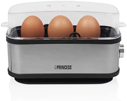 Princess 262045 Cuiseur à œufs électrique - Pour 3 œufs - Œufs durs, mollets ou à la coque - 210 W Inox Brossé Fiche Technique et Prix au Maroc