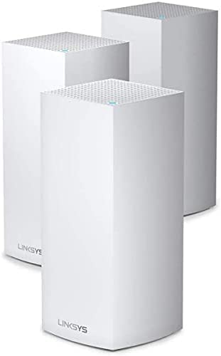 Linksys Système Wi-Fi 6 Mesh Triple Bande Velop MX12600 AX200 (Routeur Wlan, Répéteur Amplificateur de Signal Jusqu'à 830 M2, Débit 3,5 Fois Plus Rapide pour Plus de 120 Appareils, Pack de 3, Blanc) Fiche Technique et Prix au Maroc