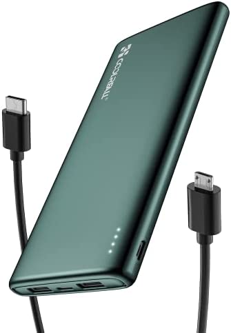 Coolreall Batterie Externe 10000mAh, Slim Power Bank Chargeur Portable Charge Rapide avec 2 Ports USB Sortie, Entrée USB-C et Micro USB, Compatible avec Samsung, iPhone, Xiaomi, Huawei, iPad, etc Fiche Technique et Prix au Maroc