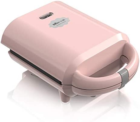 Smzj Panini Grill Appareil à Sandwich Multifonction Grille-pains,Plaques de Cuisson AntiadhéSives à Remplissage Profond,Plaque de Cuisson Concave Non Amovible Mini/rose / 460W Fiche Technique et Prix au Maroc