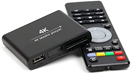 ZUMKUNM Lecteur multimédia numérique Ultra HD 4K pour lecteurs USB et Cartes MicroSD, Affichage numérique, H.265,H.264/AVC MP4 MKV Vidéos MP3 Music JPG Photos, 4K HDMI,Lecture et Sortie de Voiture Fiche Technique et Prix au Maroc