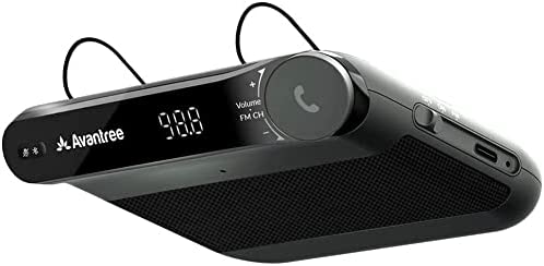 Avantree Roadtrip - kit Main Libre Voiture Bluetooth et Emetteur FM sans Fil 2 en 1 avec Haut-Parleurs de 6 W, Micro Intégré et Connexions de Téléphone Portable Multipoint Fiche Technique et Prix au Maroc