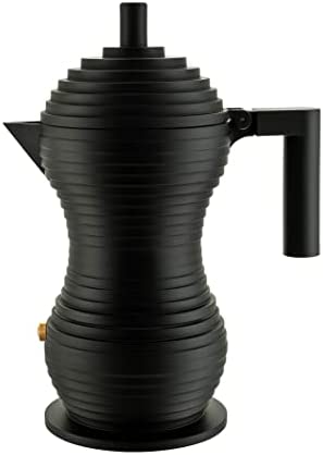 Alessi Pulcina MDL02/3 BB - Cafetière Espresso Design, en Fonte d'Aluminium avec Poignée et Bouton en PA, 3 Tasses, Noir Fiche Technique et Prix au Maroc