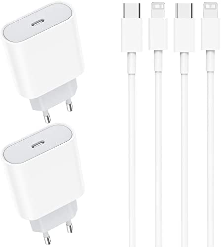 Sakahyro 20W 4-Pack USB C Chargeur Rapide et 2M Cable for iPhone 14/14 Pro/ 14 Pro Max/ 14 Plus/ 13/12/ 11/ SE/X/XS/XR, AirPods, USBC Prise Mural Type C Secteur Adaptateur Alimentation Fiche Technique et Prix au Maroc