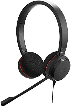 Jabra Evolve 20 Stereo Casque audio - Casque certifié Microsoft pour VoIP Softphone avec annulation passive du bruit - Câble USB avec contrôle volume - Noir Fiche Technique et Prix au Maroc